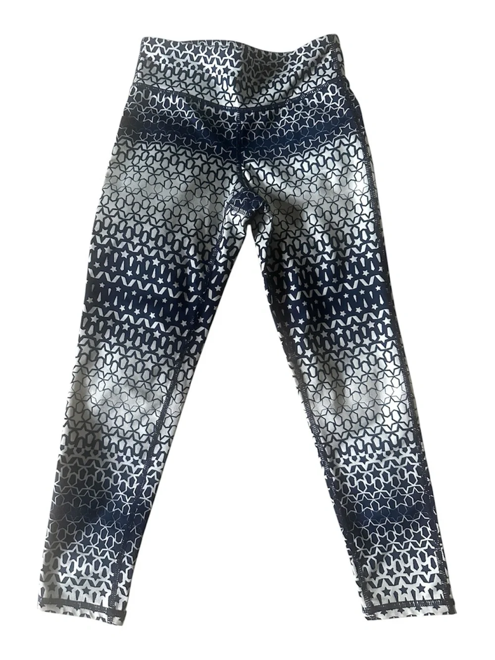 GAP Girls’ Navy and Star Print Active Leggings   Size small(6-7)